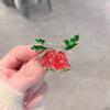 Sparkling Rhinestone Christmas Tree Brooch Faux Pearl Inlaid Fashion Holiday Pin for Scarf Bag Clothing Decor