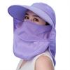 Gardening UV Full Sun Ponytail Wide Work Summer Hat for Women [Mukeyo] Hat, Protection, Coverage, Hat, Foldable, Hat, Brim, Hat, Visor, (Purple)