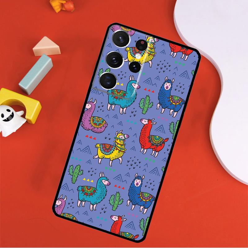 alpaca Llama Phone Case For Samsung Galaxy S25 Ultra S24 Ultra S9 S10 S20 S21 S22 S23 Plus S24 FE Cover