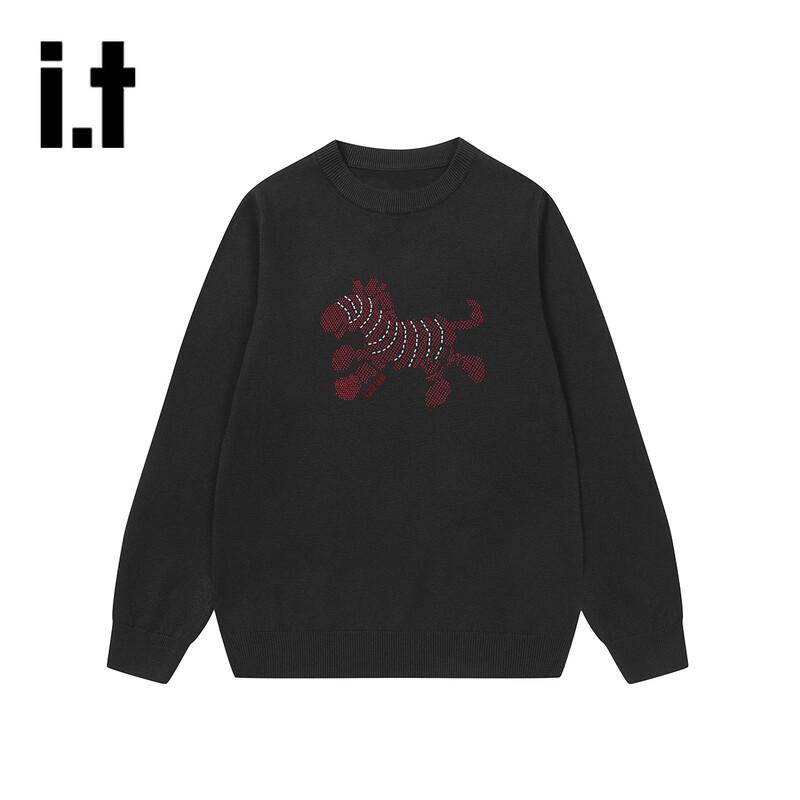 Izzue Unisex Retro Long-Sleeve Round Neck Sweater