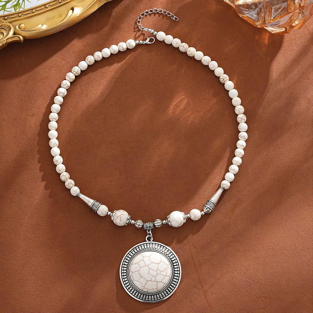 Vintage Etnische Stijl Steen Kralen Ketting - High-End Mode voor Vrouwen