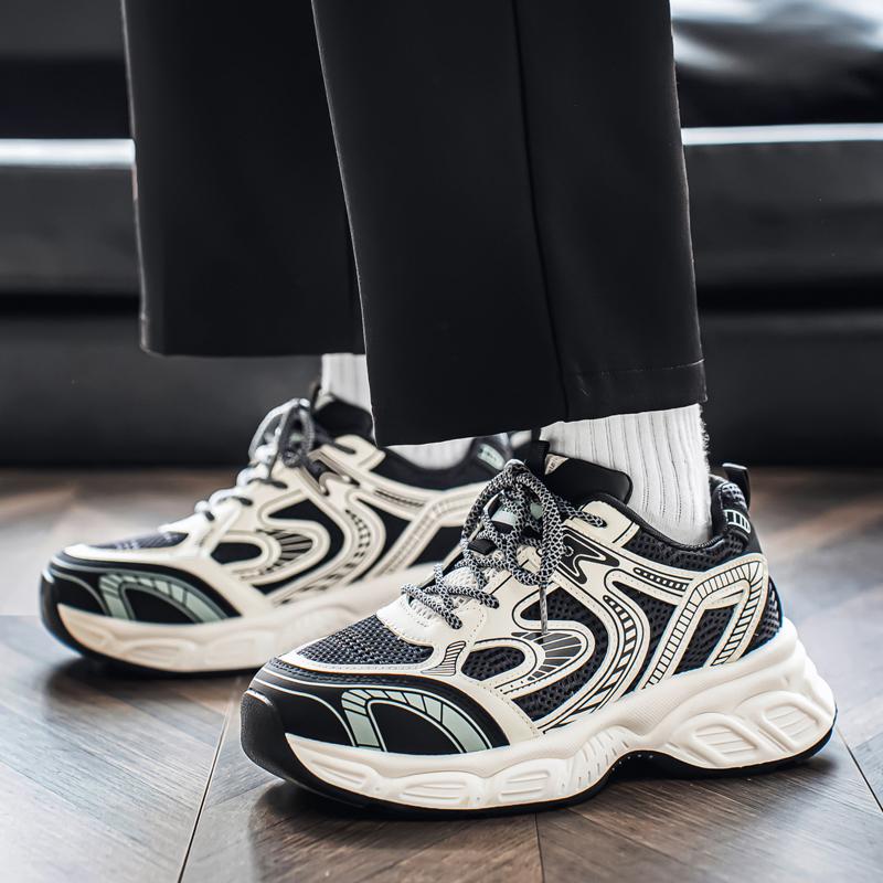 New Fashion Men 's Four Seasons Comfortable Thick Sole Shoes Students Boys GirlsTrending Soft Sole Breathable Casual Running Sneakers