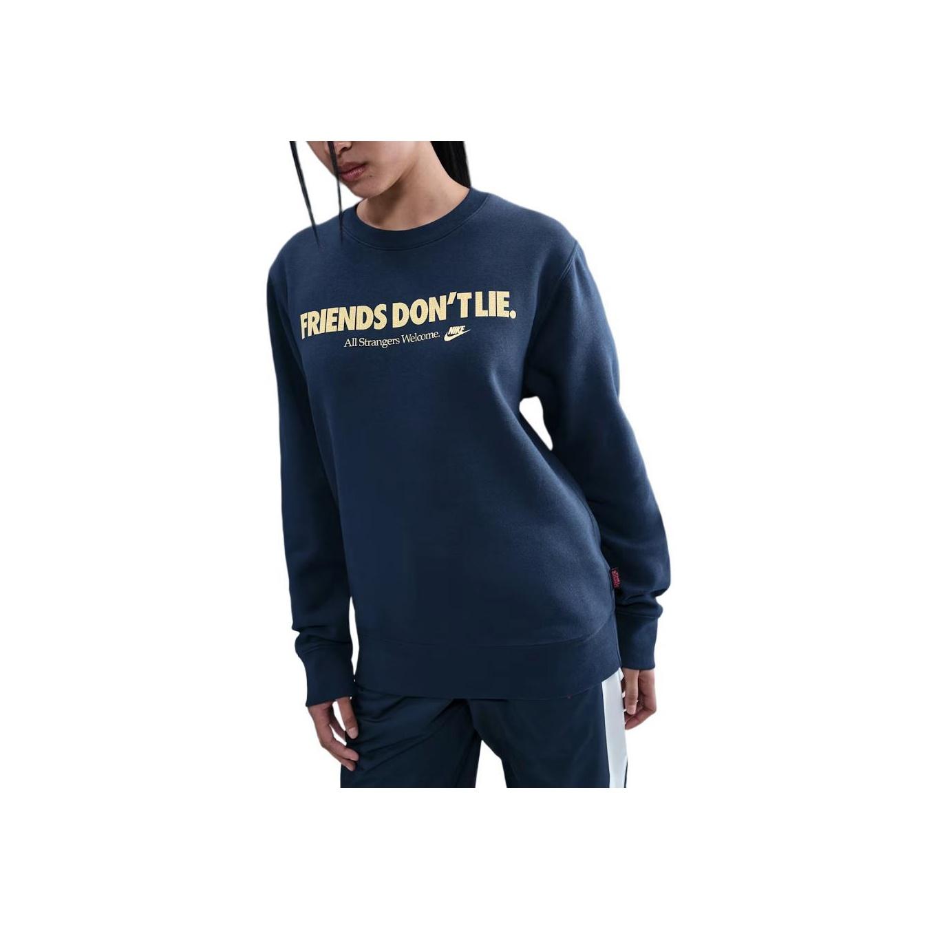 Nike x Stranger Things Fleece Crew Sweatshirt Navy IB5662-410 M