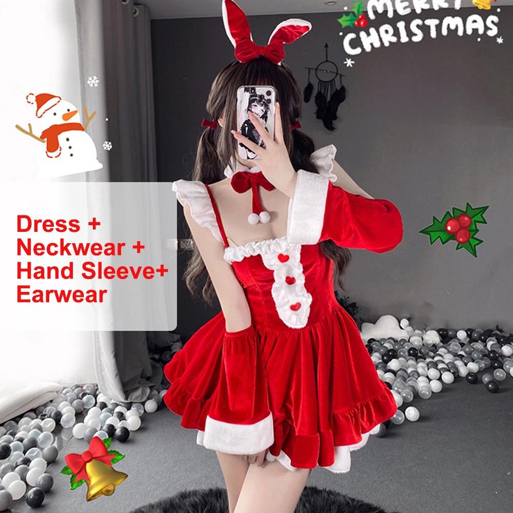 Favor Christmas Dress Costume Xmas Cosplay Outfit New Claus Dress  Holiday Party