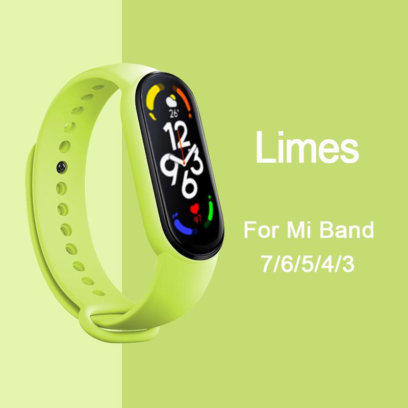 Strap for Mi Band 6 7 Bracelet Sport Silicone Watch Wristband Miband6 Band4 Correa Belt For Xiaomi Mi Band 3 4 5 6 7 Accessories