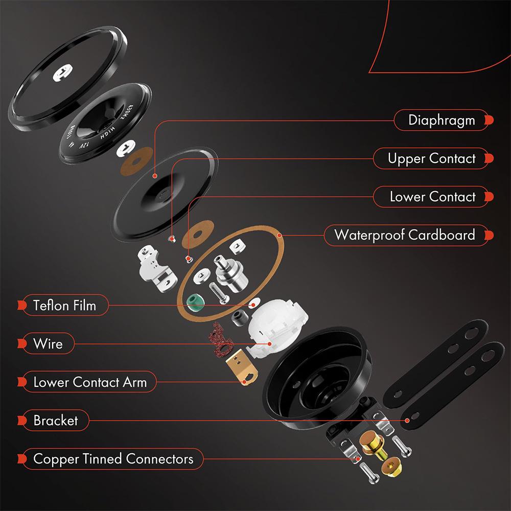 12V High-Power Universal Disc Horn for Cars & Motorcycles