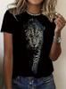 Sommer Tier Leopard 3D Druck T-Shirts Damen Streetwear Lässige Mode Y2k Kurzarm T-Shirt O-Ausschnitt T-Shirts Oberteile Kleidung