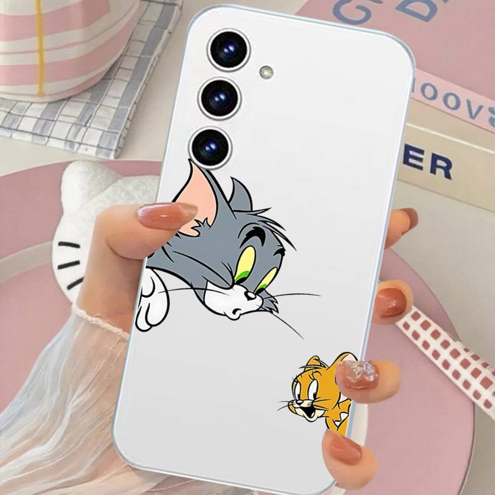 Coque de téléphone mignonne Jerry et Tom Pour Samsung Galaxy Coque transparente A52 A12 A51 S21 Edge S22ULTRA S23 S24 S20LITE Plus Ultra