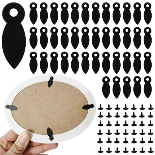 

YAARUJEE Iron Picture Frame Hardware, 100-Piece Set with Screws, Dragonfly Set, Frame Turn Buttons and Screws, Frame Hardware, Photo Frame Back Clips,