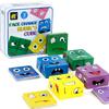 Children Bebe Puzzle Wooden Expression Blocks Montessori Educational Face Changing Matching Thinking Logic Games Geometry Jigsaw