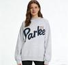 Unisex Embroidered Cotton Sweatshirt: Half-High Collar, Long-Sleeved for Autumn/Winter Sports
