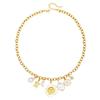 Summer Starfish & Pearl Heart Sea Turtle Pendant Necklace - Dopamine Stainless Steel Clavicle Chain