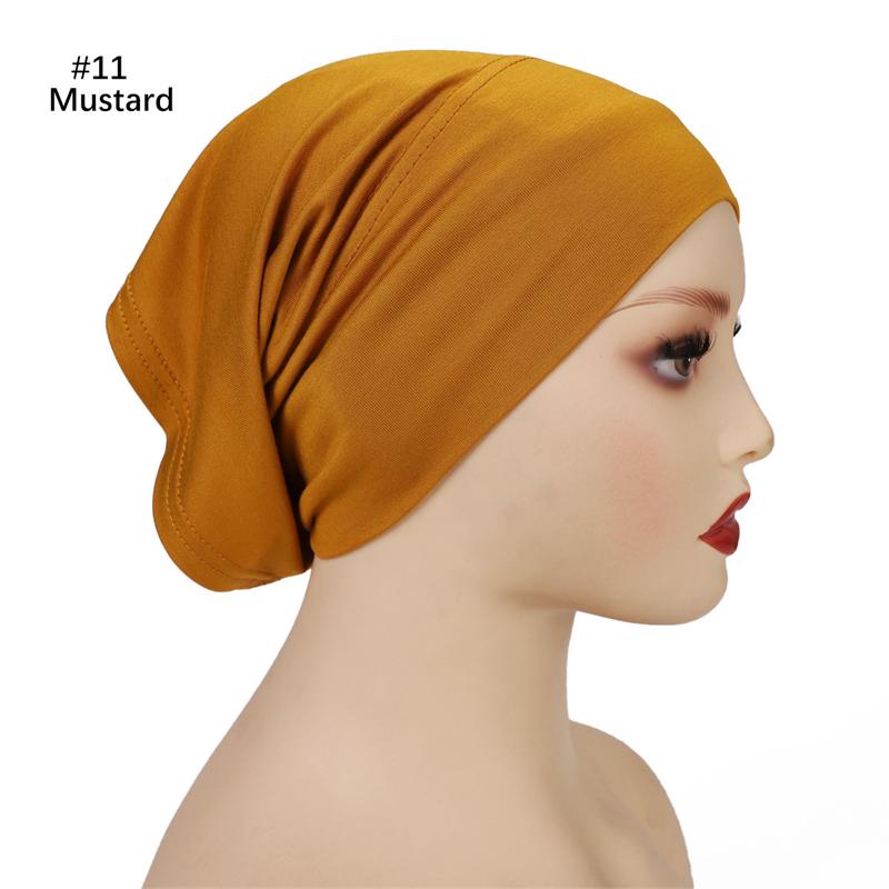 Ramadan Muslim Under Scarf For Abaya Women Big Size Jersey Inner Hijabs Caps Cotton Under Hijab Cap Islamic Female Turban