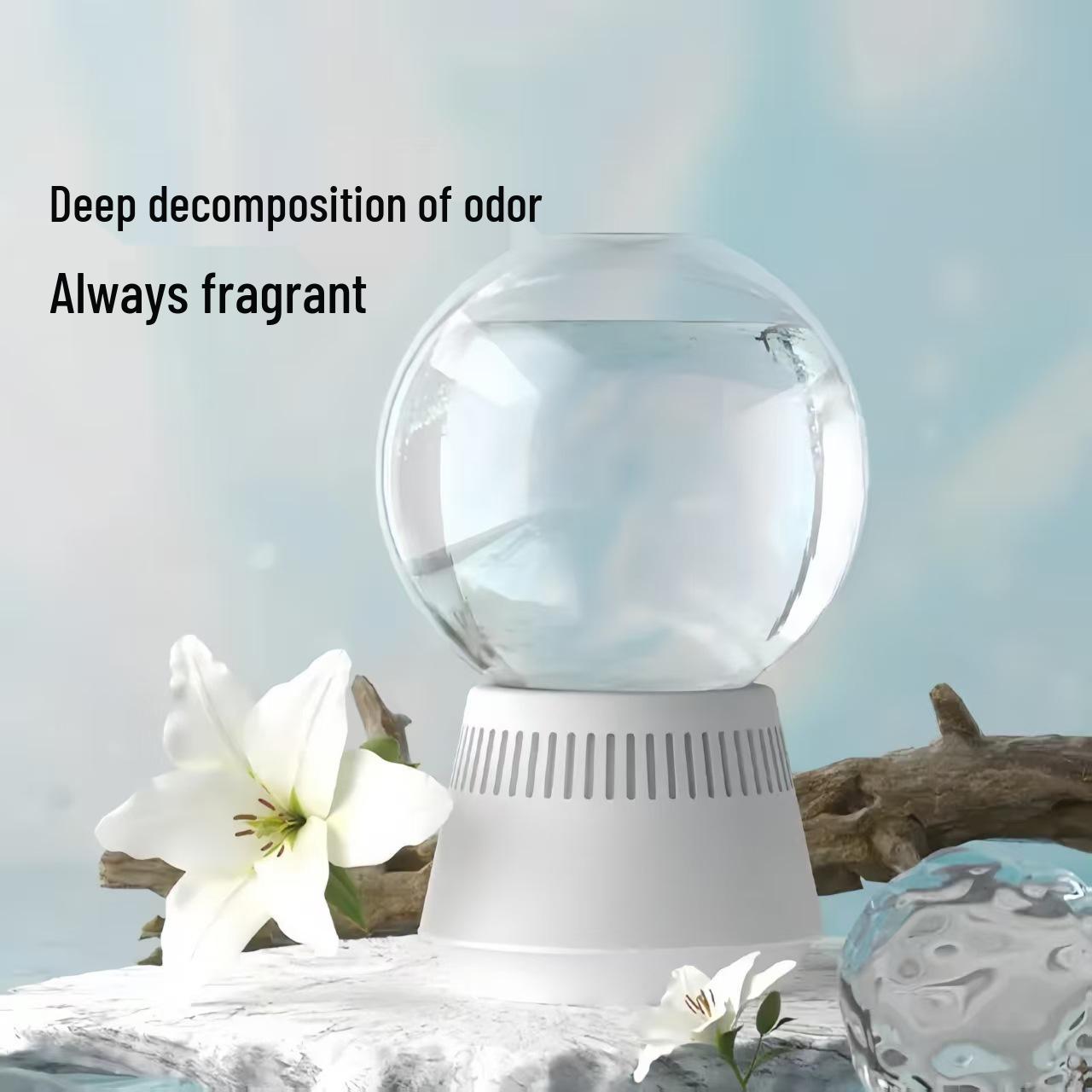 Inverted Crystal Aromatherapy Air Freshener for Home & Bathroom Odor Removal Jasmine Blossom