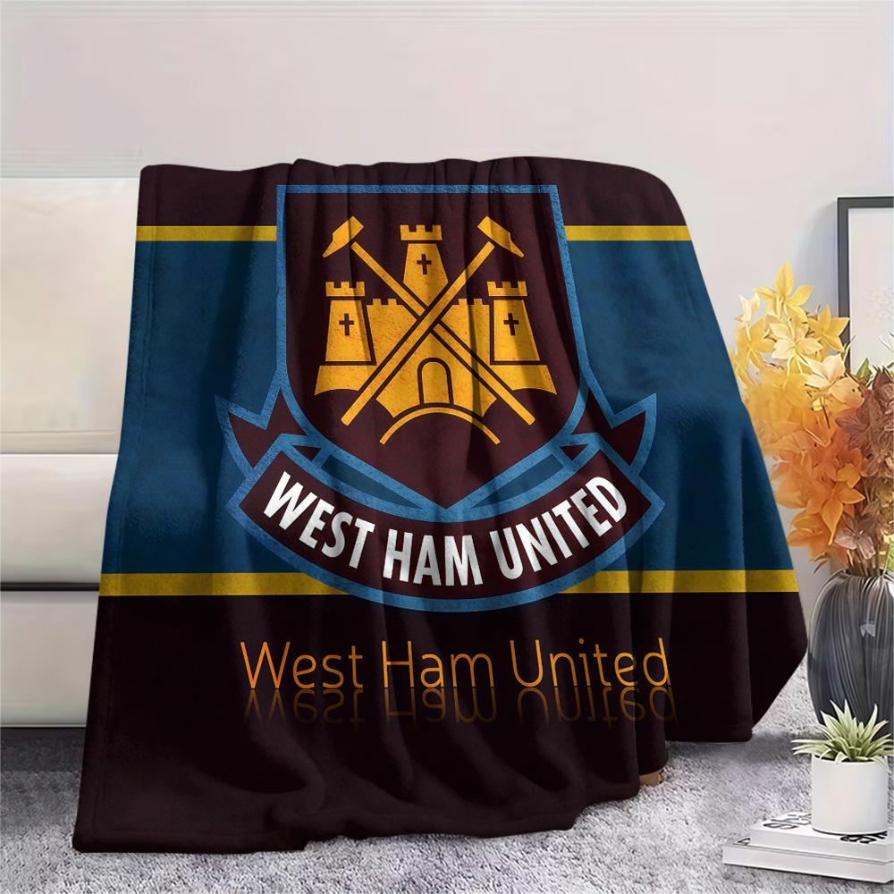 West Ham United F.C. Flanelldecke, Hohe Qualität, Bequem für alle Jahreszeiten, Heimdekoration, Wärme und Komfort