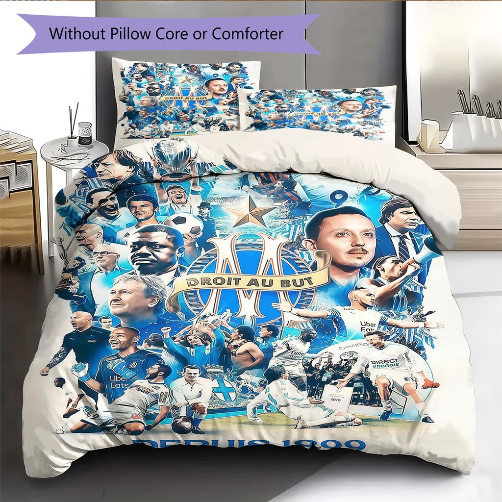 Marseille Pattern Bedding Quilt Set Quilt Cover Pillowcase Home Decoration Birthday Gift (1 * duvet cover + 2 * pillowcase, without core)