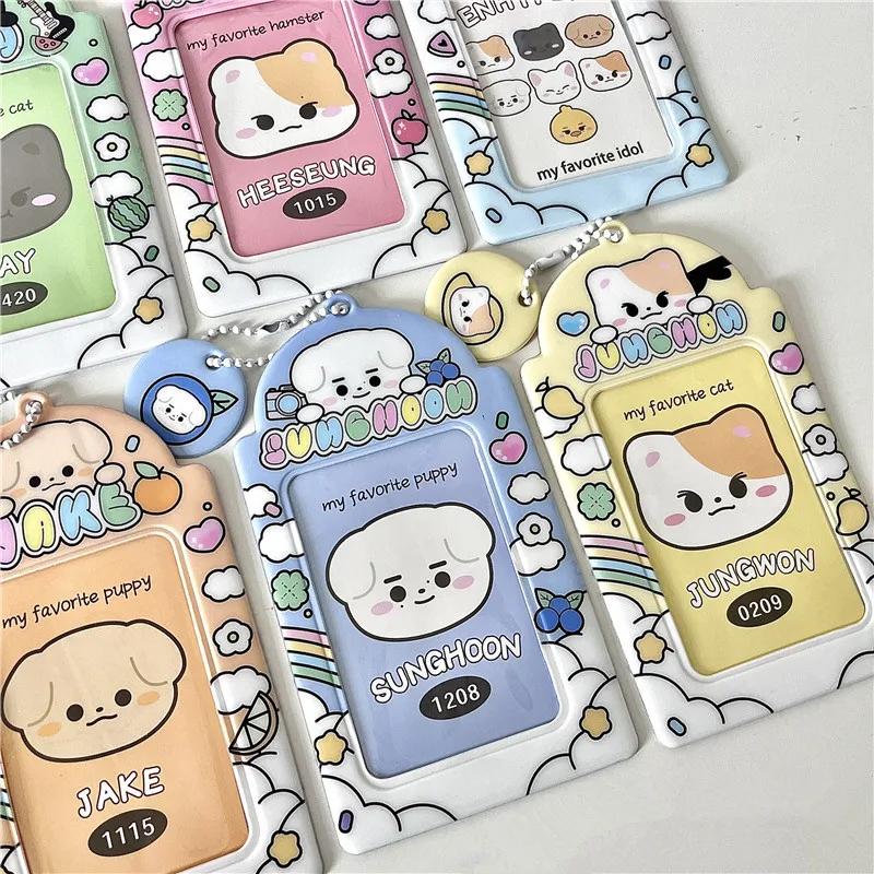 Kawaii Ins  Cute 3 Inch Kpop Pocard Holder Po Card Holder Bag Pendant School Stationery