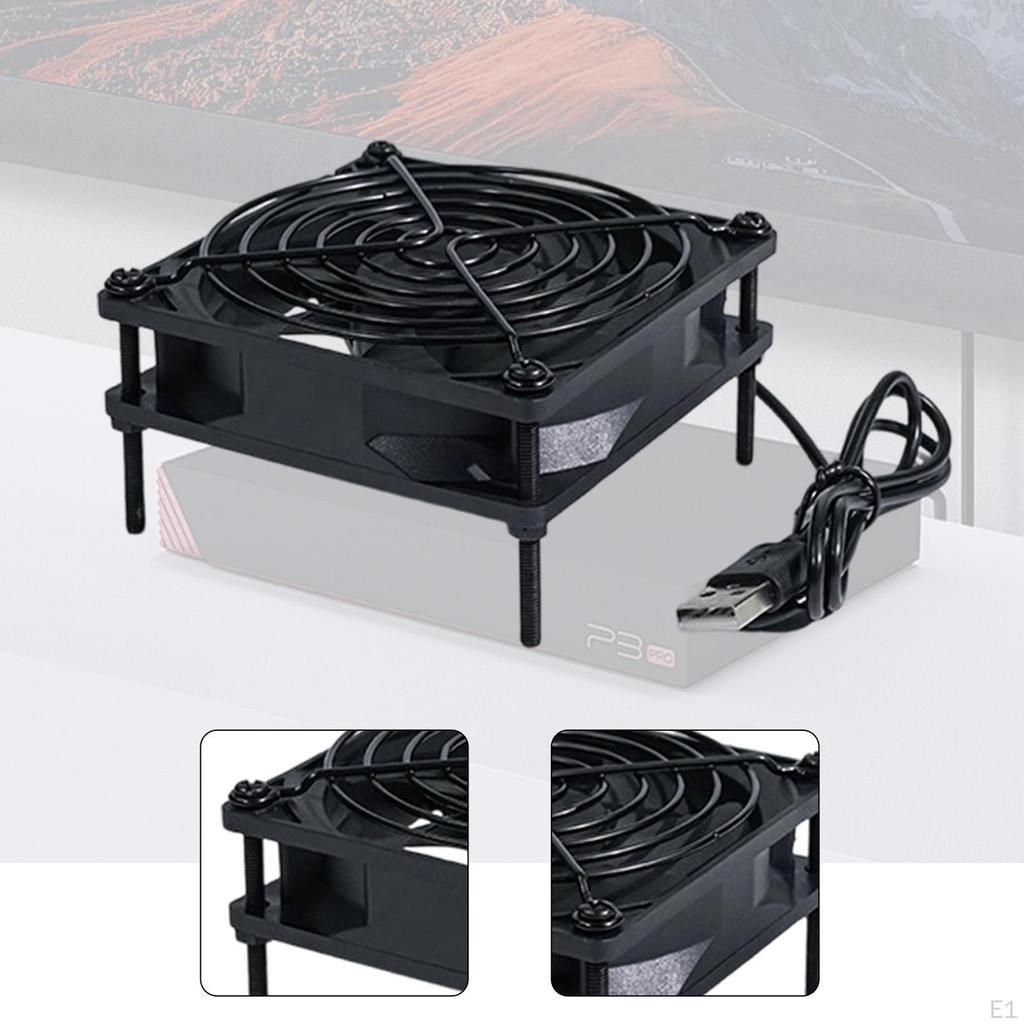 USB Computer Fan 1500RPM Electronic Cooling Quiet for Cabinet Case Greenhouse