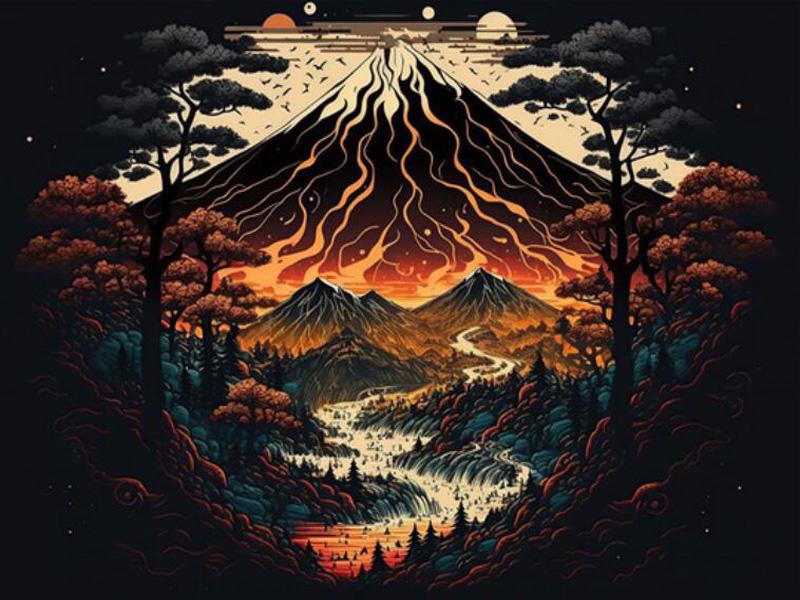 Mount Fuji Scenic Lake Diamond Painting New Arrivals Diy Full Square Round Drill Rhinestone Embroidery Mosaic Abstract Landscape Pavilion Wall Decor