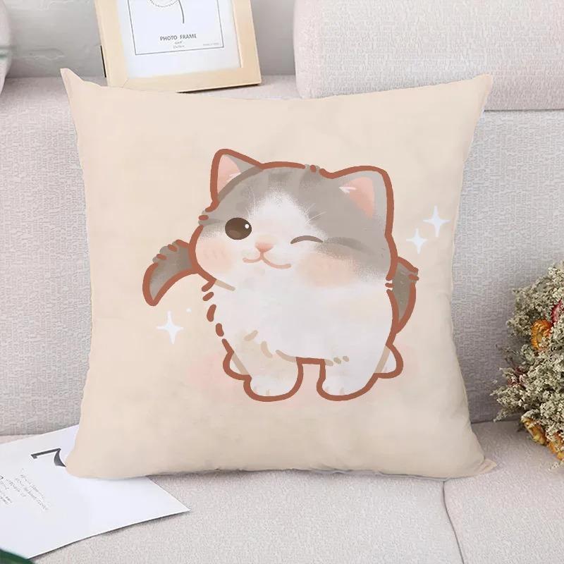 Cute Cat Decorative Pillowcase Living Room Office Home Pillowcase Car Ornaments