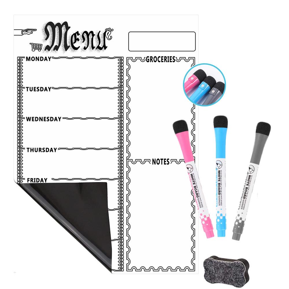 A3 Magnetic Erasable Monthly & Weekly Planner Whiteboard Set for Refrigerator