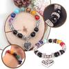 7 Chakra- Heart Bracelet Balance Stone Beaded Bracelet Yoga Charm Bracelet