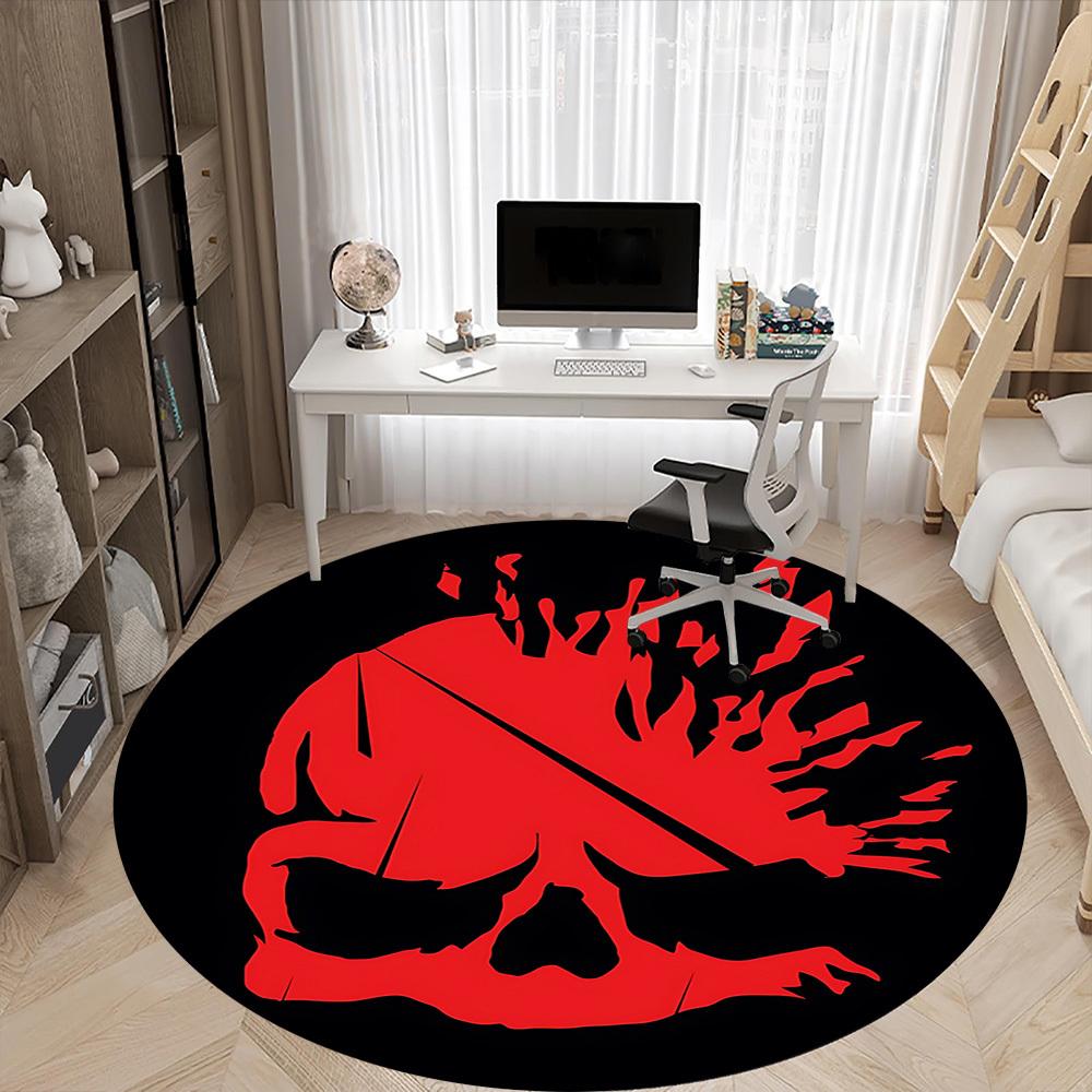 1pc Left 4 Dead Carpet, Round Non-Slip Durable Large Size Office Carpet, Suitable for Office,yy250908040