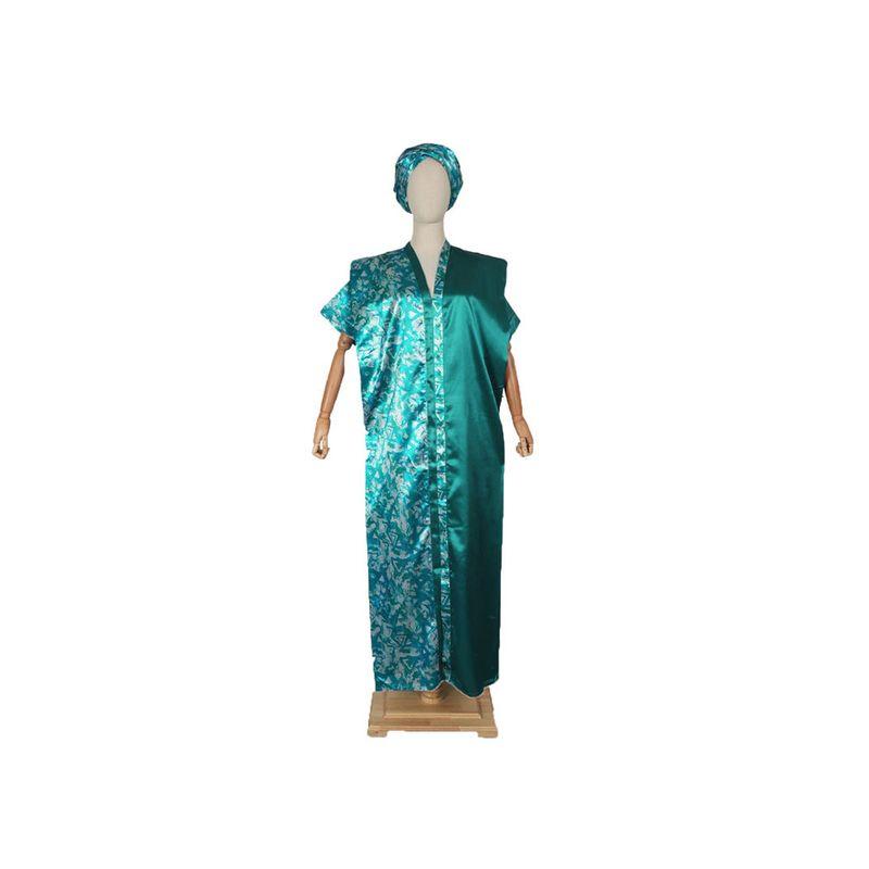 Africa Plus Size Women Clothing Patchwork New V-neck Print Loose Casual Dress Middle East Arab Robe Dress