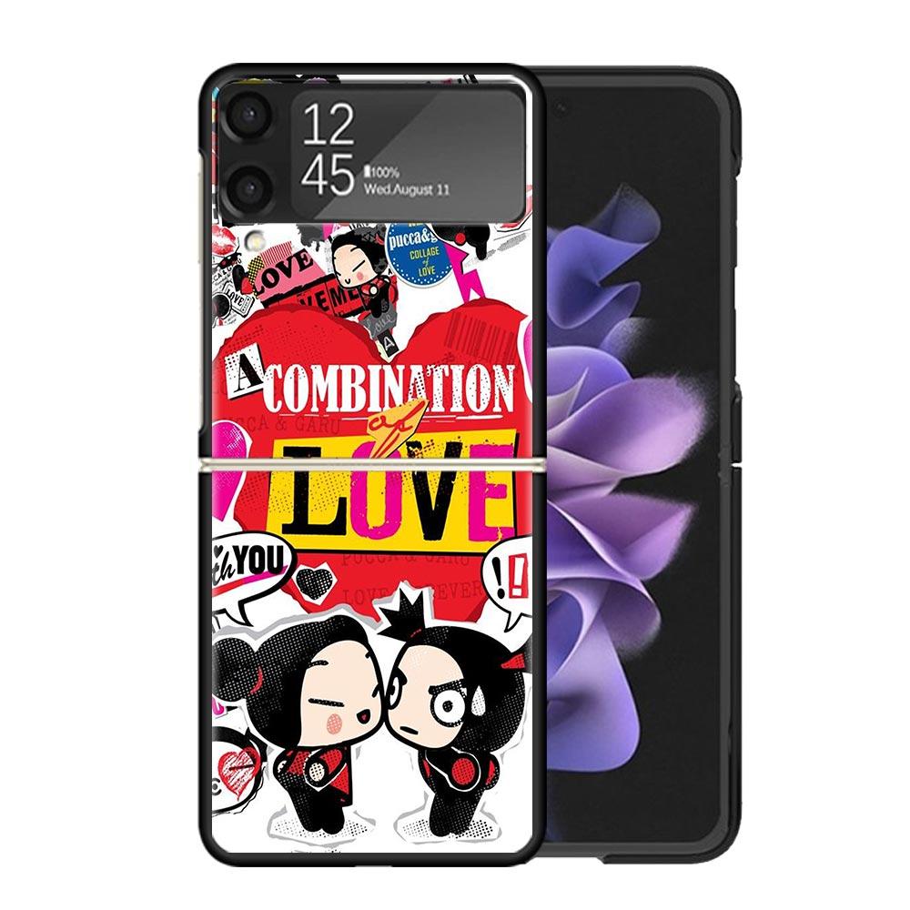 

Cute Cartoon Pucca Garu Clear Phone Case For Samsung Z Flip 7 6 5 4 3 Galaxy ZFlip7 ZFlip6 ZFlip5 ZFlip4 ZFlip3 5G Print Cover C Samsung Z Flip 6