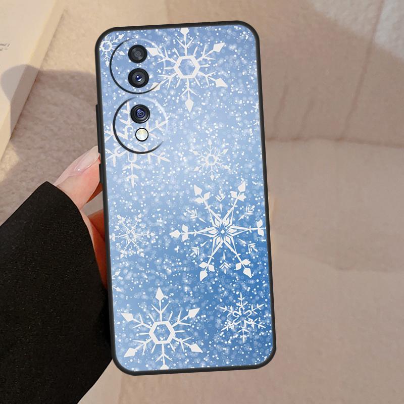 Snow Snowflake Winter Case For Honor Magic 5 Lite Pro 50 70 90 8X 9X X6 X7 X8 X9 Honor X6a X7a X8a X9a X9b Cover