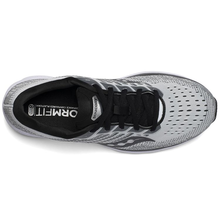 SAUCONY Ride 13 Cushioning Running Shoes Men Running Shoes Gray Black S20579-40