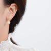 Luxury S925 Silver Needle Star Cat Eye Stone Diamond Women Earrings
