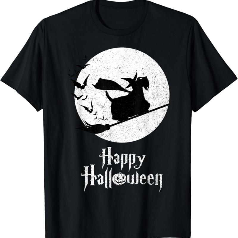 

Funny Halloween Costume Witch SCOTTIE Dog Lover T Shirt 5XL різнокольоровий