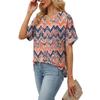 Women's Fashionable Casual Everyday Versatile Floral Print Slim-Fit Summer Short-Sleeve Top