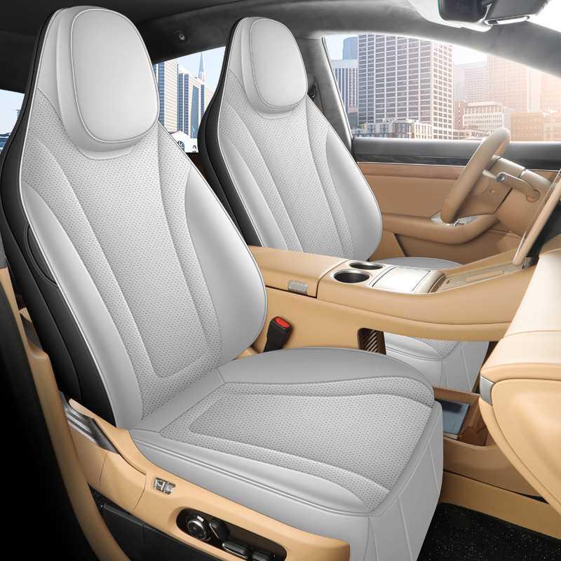 2025 Zhiji R7 Special Edition All-Season Leather Car Seat Cushion Cover 5-Seat [Front Full Cover, Rear Half Cover]