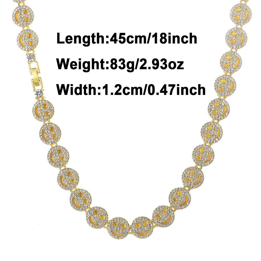 Zinc Alloy Smiley Face Hip-Hop Accessories for Men золотой