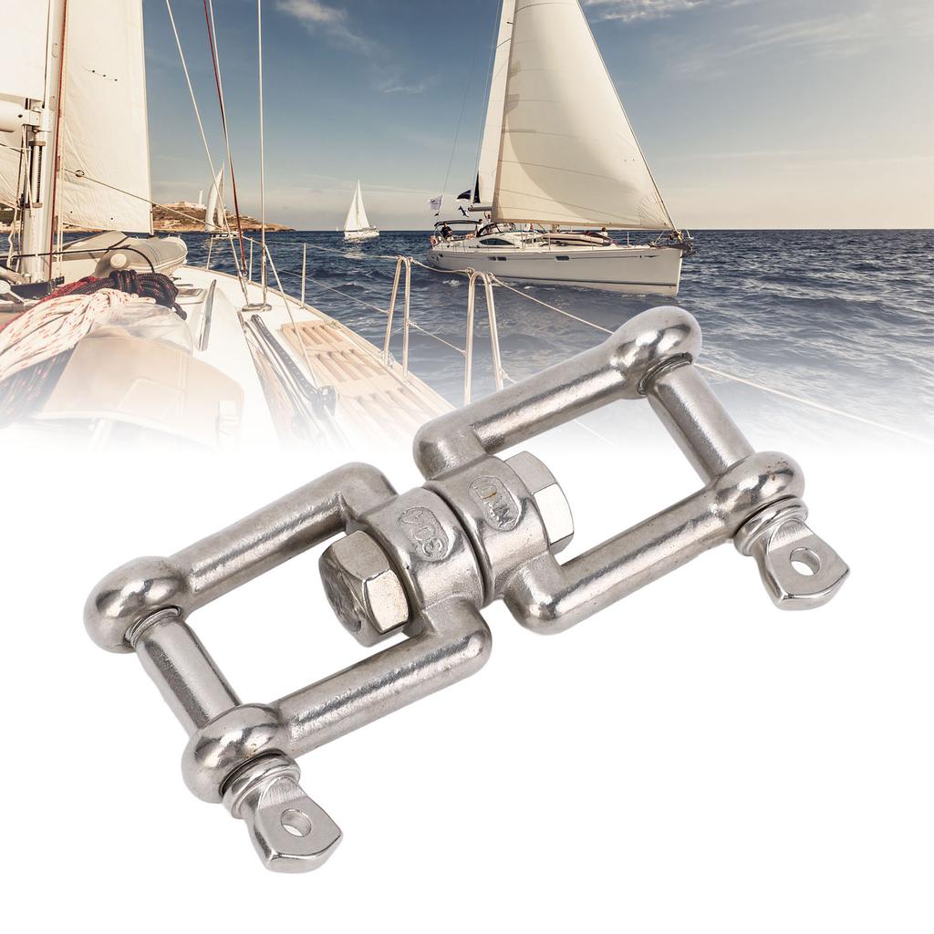 Stainless Steel Double Ended   Shackle 8 Shaped   Connector Marine Device for Ships Boat Yacht
