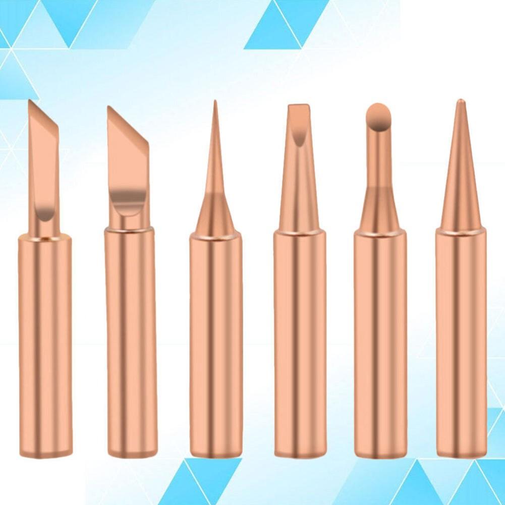 6 buc. Seturi Profesionale de Biți Vârfuri de Fier Cupru Vârf de Lipit de Rezervă