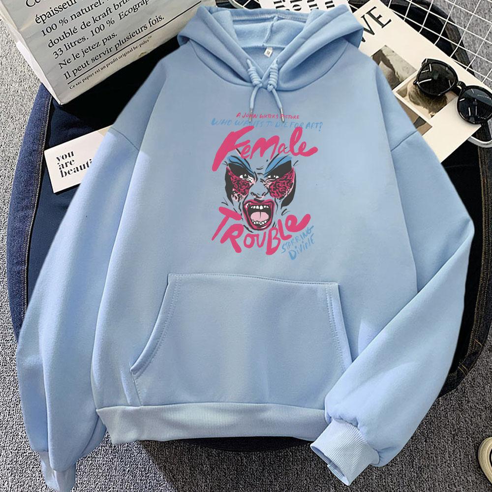 Musikalische Female Trouble Hoodies für Damen/Herren Winter Lässige Druck-Sweatshirts Roupas Femininas Sudaderas Fleece Damen-Hoodie