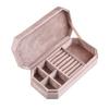 Velvet Travel Jewelry Organizer With Multi Compartment Storage For Home And Travel Use