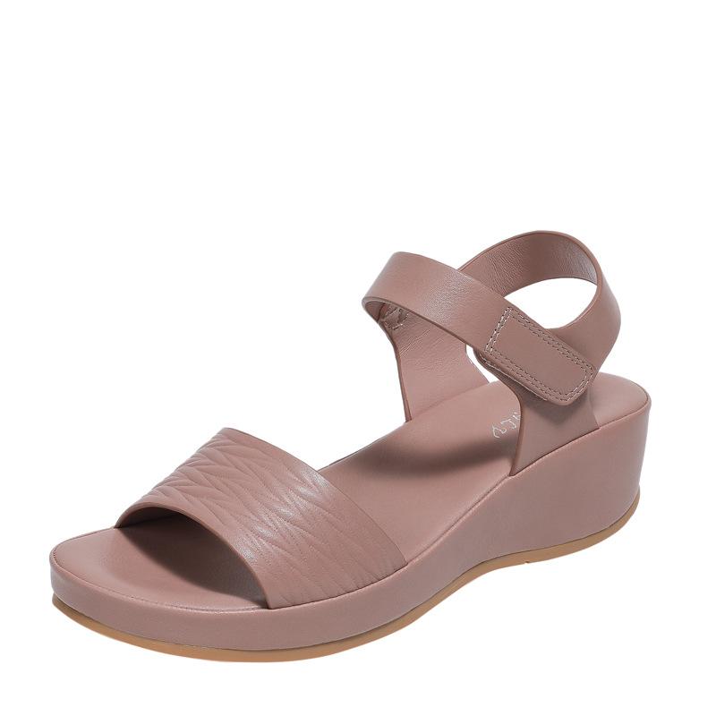 Summer High Heel Wedge Sandals: Fashionable, Comfortable One-Strap Roman Design