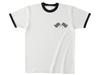 [SPEED ADDICT] CHECKER FLAGS Ringer T-shirt (WHITE X BLACK) Size M