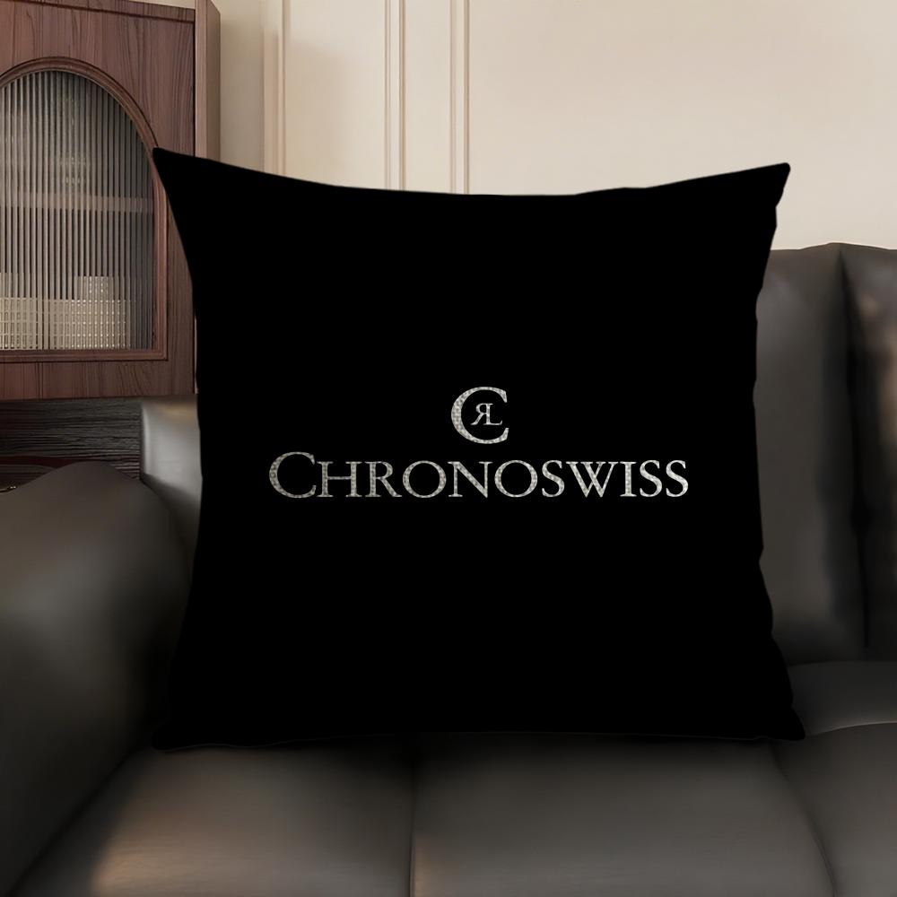 Luxury C-Chronoswiss Cushion Cover Summer Breathable Linen Organic Fabric Double-Sided Printing Sofa Pillow Case Home Decor
