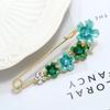 Oil silk scarf buckle brooch women's fixed clothes cardigan pin tulip flower temperament versatile accessories