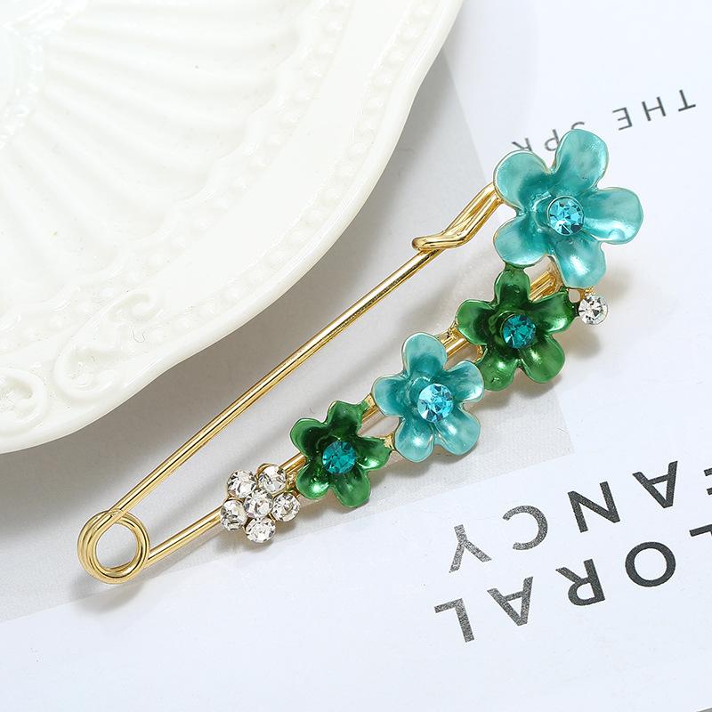 Oil silk scarf buckle brooch women's fixed clothes cardigan pin tulip flower temperament versatile accessories