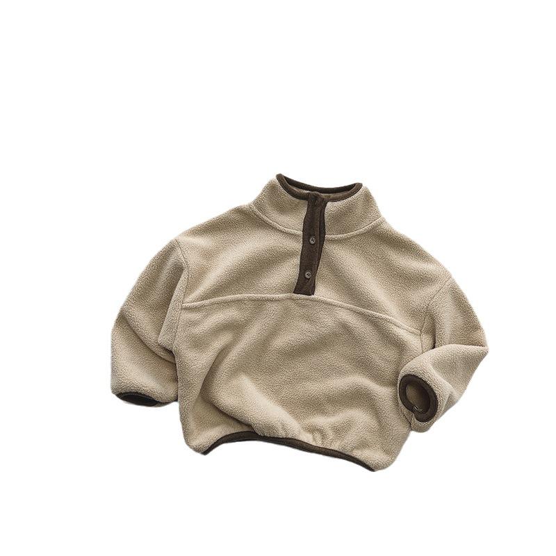 2025 Neue Winter Koreanischer Stil Fleece-Pullover für Jungen und Mädchen - Warme, Leichte und Allround-Oberteile für Kinder