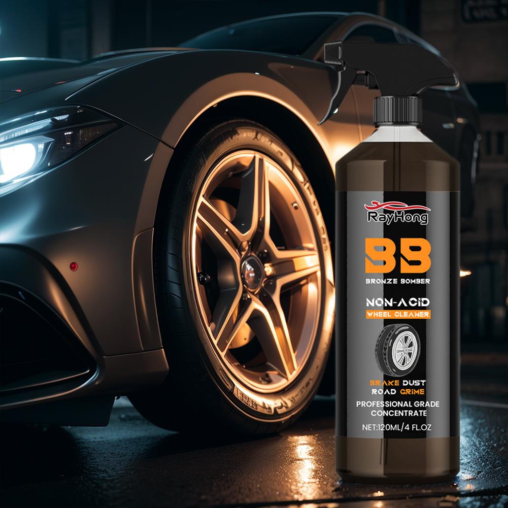 5-1pcs Powerful Wheel Cleaner 120ml Powerful Rim Brake Buster Spray Car Wash Wheel Cleaning Spray for Cleaning Wheels and Tires