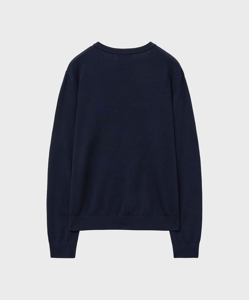 NOIRER Silky V-Neck Knit (Navy)