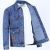 2025 Spring/Autumn Trendy Japanese-Style Men's Loose Plus Size Denim Jacket