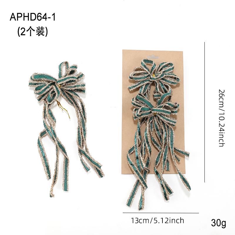 Новый рождественский бант Праздничное украшение Реквизит Украшение для елки Подвеска Подвеска Бант Полиэстеровая лента